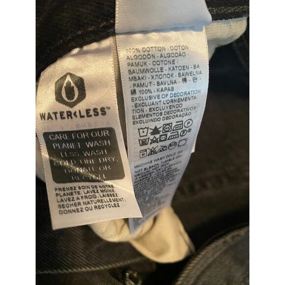 NWT LEVI'S JEANS 28 PREMIUM 90S 501 BLACK FADED BAGGY STRAIGHT FIT STITCH SCHOOL - Picture 8 of 16